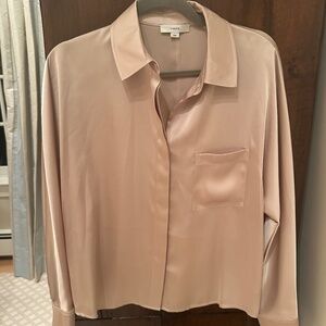 Vince Dolman Sleeve satin shirt